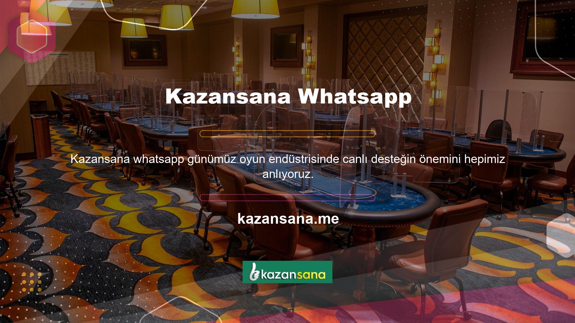 Ancak Kazansana özel bir Whatsapp hizmeti açarak her zamanki gibi VIP hizmet vermeye başladı