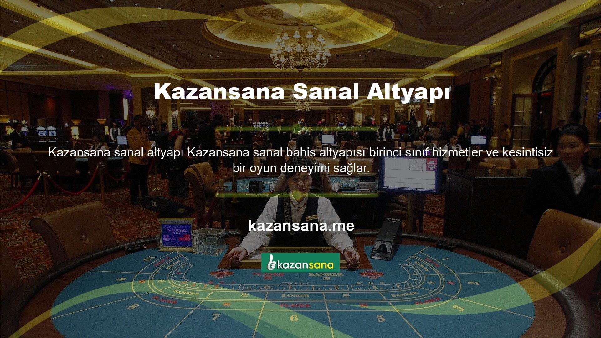 Canlı bahis şirketleri, sitede yayınladıkları tüm sanal bahis oyunlarının kusursuz olmasını istiyor, bu yüzden farklı bahis Kazansana sanal bahis altyapısı sitenin bir parçası olmak istiyor